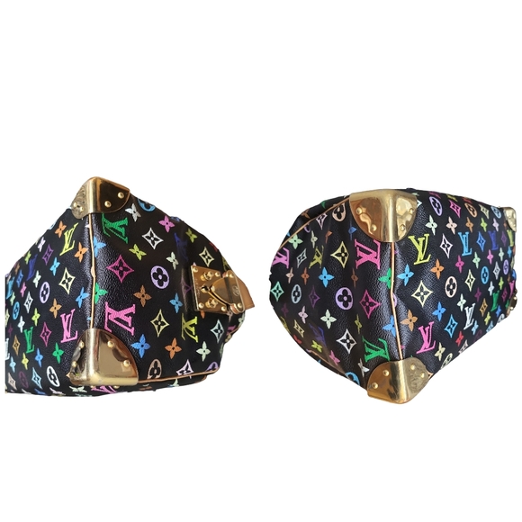 🔥SOLD🔥LOUIS🌻VUITTON Takashi MURAKAMI Black Monogram Multicolore Speedy 30 - Picture 8 of 17